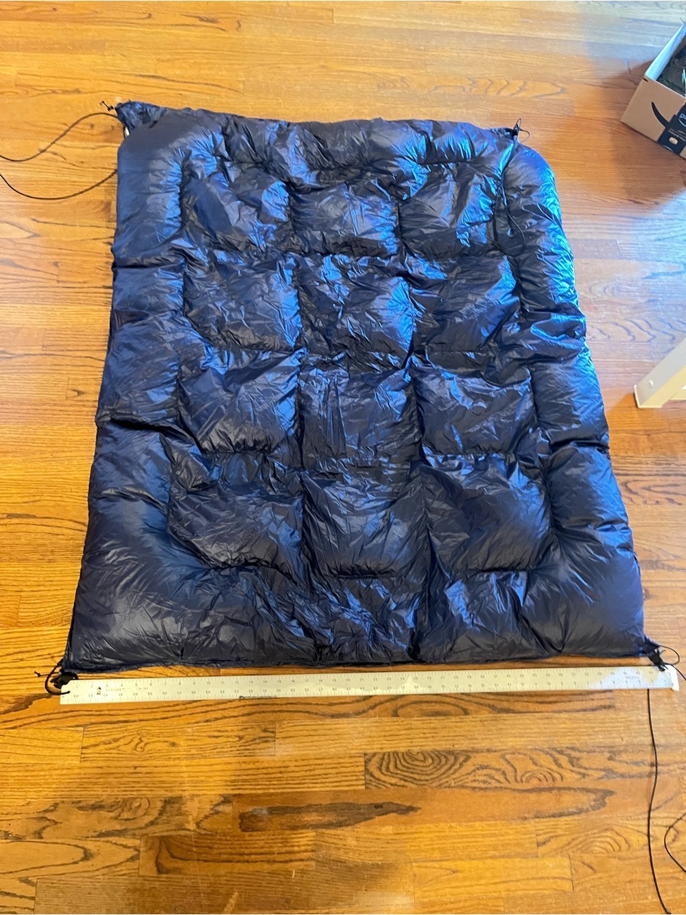 Plush Quilted Down hammock under quilt or Blanket - Navy Blue